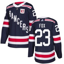 Adam Fox New York Rangers Youth Adidas Authentic Navy Blue 2018 Winter Classic Home Jersey