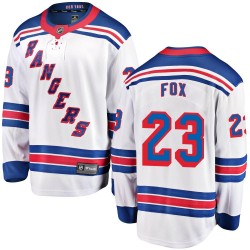 Adam Fox New York Rangers Youth Fanatics Branded White Breakaway Away Jersey