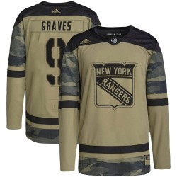 Adam Graves New York Rangers Men's Adidas Authentic Camo Military Appreciation Practice Jersey