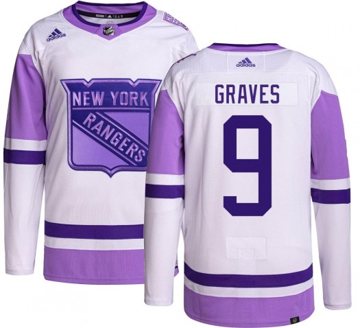 Adam Graves New York Rangers Men's Adidas Authentic Hockey Fights Cancer Jersey