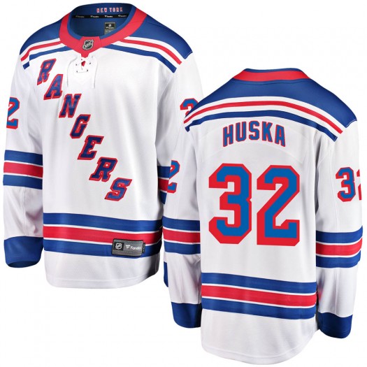 Adam Huska New York Rangers Youth Fanatics Branded White Breakaway Away Jersey