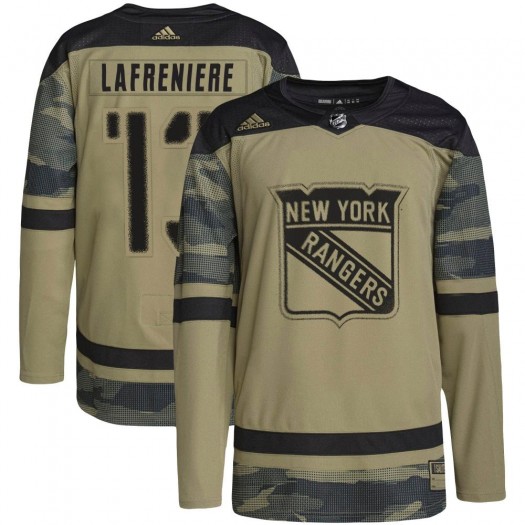 Alexis Lafreniere New York Rangers Men's Adidas Authentic Camo Military Appreciation Practice Jersey