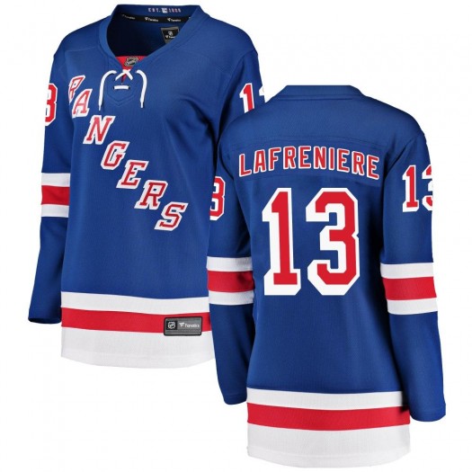 Alexis Lafreniere New York Rangers Women's Fanatics Branded Blue Breakaway Home Jersey