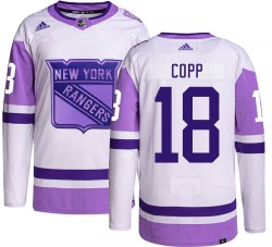 Andrew Copp New York Rangers Men's Adidas Authentic Hockey Fights Cancer Jersey