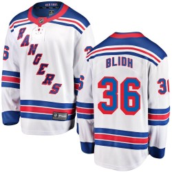 Anton Blidh New York Rangers Men's Fanatics Branded White Breakaway Away Jersey
