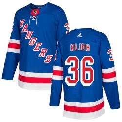 Anton Blidh New York Rangers Youth Adidas Authentic Royal Blue Home Jersey