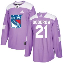 Barclay Goodrow New York Rangers Youth Adidas Authentic Purple Fights Cancer Practice Jersey