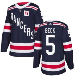Barry Beck New York Rangers Men's Adidas Authentic Navy Blue 2018 Winter Classic Home Jersey