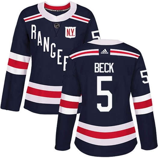 Barry Beck New York Rangers Women's Adidas Authentic Navy Blue 2018 Winter Classic Home Jersey