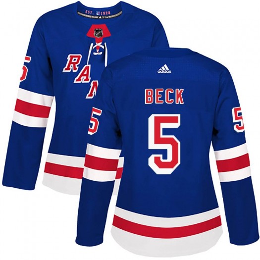 Barry Beck New York Rangers Women's Adidas Authentic Royal Blue Home Jersey