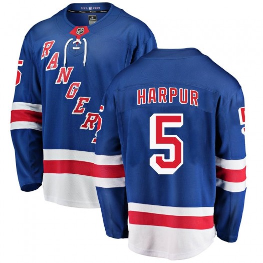 Ben Harpur New York Rangers Youth Fanatics Branded Blue Breakaway Home Jersey