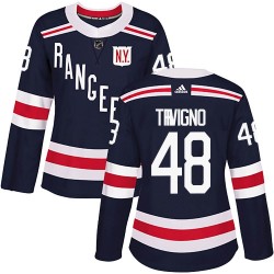 Bobby Trivigno New York Rangers Women's Adidas Authentic Navy Blue 2018 Winter Classic Home Jersey