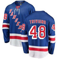 Bobby Trivigno New York Rangers Youth Fanatics Branded Blue Breakaway Home Jersey