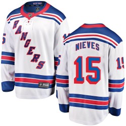 Boo Nieves New York Rangers Men's Fanatics Branded White Breakaway Away Jersey