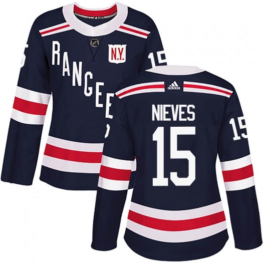 Boo Nieves New York Rangers Women's Adidas Authentic Navy Blue 2018 Winter Classic Home Jersey