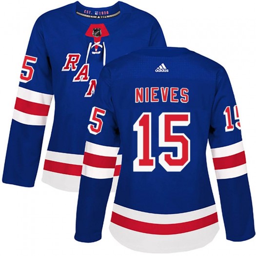 Boo Nieves New York Rangers Women's Adidas Authentic Royal Blue Home Jersey