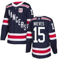Boo Nieves New York Rangers Youth Adidas Authentic Navy Blue 2018 Winter Classic Home Jersey