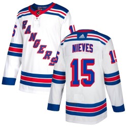 Boo Nieves New York Rangers Youth Adidas Authentic White Jersey