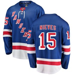 Boo Nieves New York Rangers Youth Fanatics Branded Blue Breakaway Home Jersey