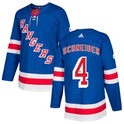 Braden Schneider New York Rangers Men's Adidas Authentic Royal Blue Home Jersey