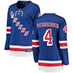 Braden Schneider New York Rangers Women's Fanatics Branded Blue Breakaway Home Jersey