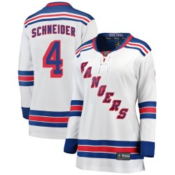Braden Schneider New York Rangers Women's Fanatics Branded White Breakaway Away Jersey