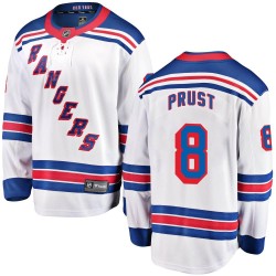 Brandon Prust New York Rangers Men's Fanatics Branded White Breakaway Away Jersey