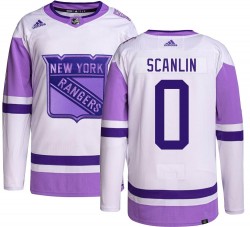 Brandon Scanlin New York Rangers Men's Adidas Authentic Hockey Fights Cancer Jersey