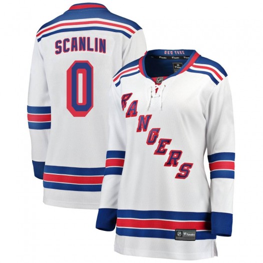 Brandon Scanlin New York Rangers Women's Fanatics Branded White Breakaway Away Jersey