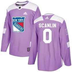 Brandon Scanlin New York Rangers Youth Adidas Authentic Purple Fights Cancer Practice Jersey