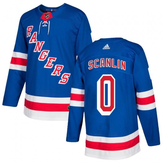 Brandon Scanlin New York Rangers Youth Adidas Authentic Royal Blue Home Jersey