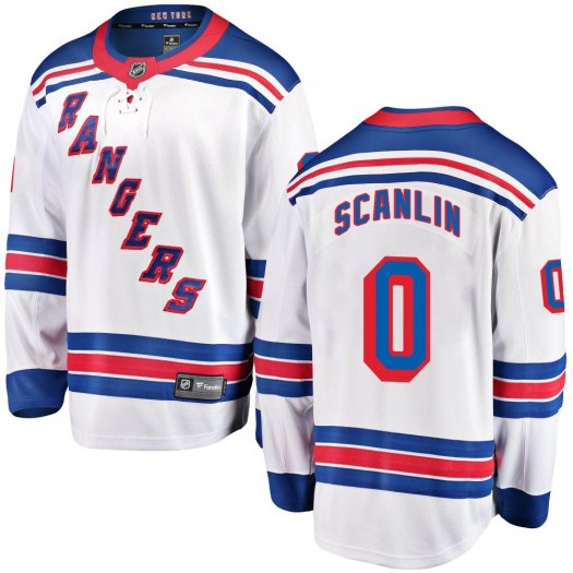 Brandon Scanlin New York Rangers Youth Fanatics Branded White Breakaway Away Jersey