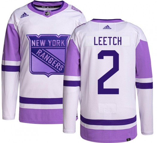 Brian Leetch New York Rangers Youth Adidas Authentic Hockey Fights Cancer Jersey