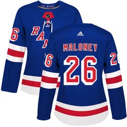 Dave Maloney New York Rangers Women's Adidas Authentic Royal Blue Home Jersey