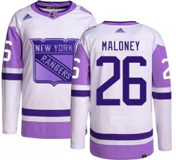 Dave Maloney New York Rangers Youth Adidas Authentic Hockey Fights Cancer Jersey
