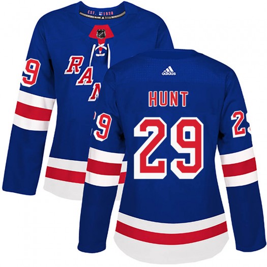 Dryden Hunt New York Rangers Women's Adidas Authentic Royal Blue Home Jersey