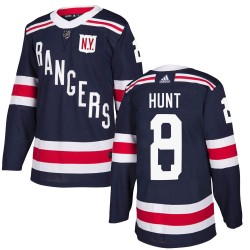 Dryden Hunt New York Rangers Youth Adidas Authentic Navy Blue 2018 Winter Classic Home Jersey