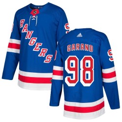 Dylan Garand New York Rangers Youth Adidas Authentic Royal Blue Home Jersey