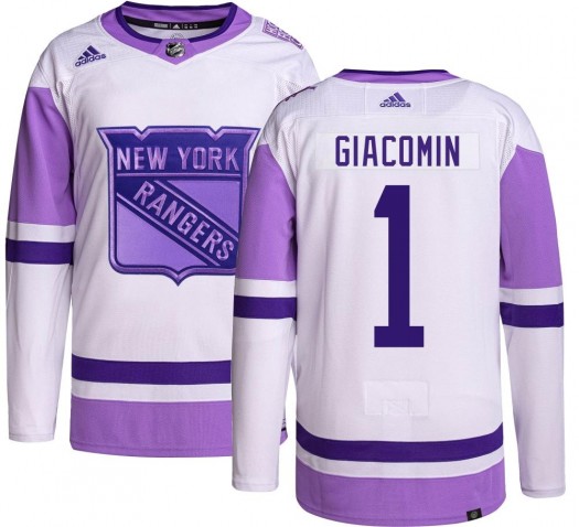 Eddie Giacomin New York Rangers Men's Adidas Authentic Hockey Fights Cancer Jersey