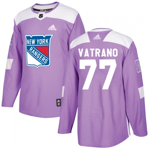 Frank Vatrano New York Rangers Men's Adidas Authentic Purple Fights Cancer Practice Jersey