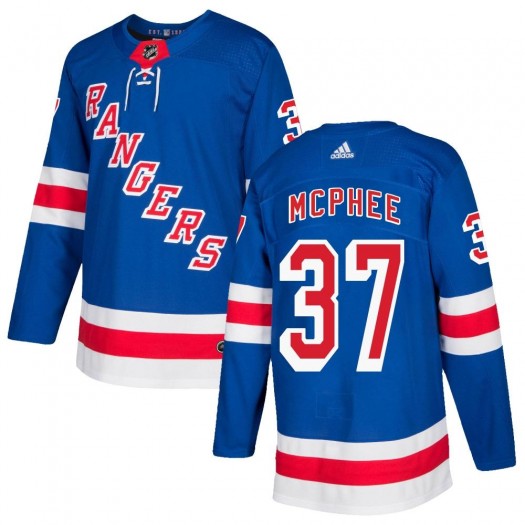 George Mcphee New York Rangers Men's Adidas Authentic Royal Blue Home Jersey