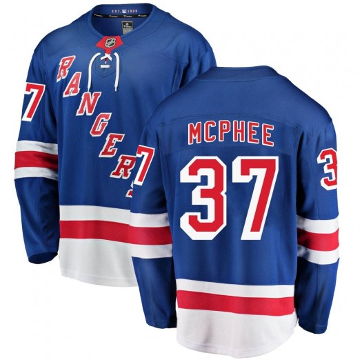 George Mcphee New York Rangers Men's Fanatics Branded Blue Breakaway Home Jersey