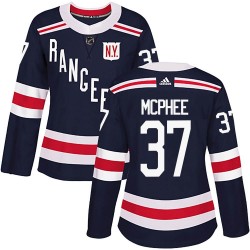 George Mcphee New York Rangers Women's Adidas Authentic Navy Blue 2018 Winter Classic Home Jersey