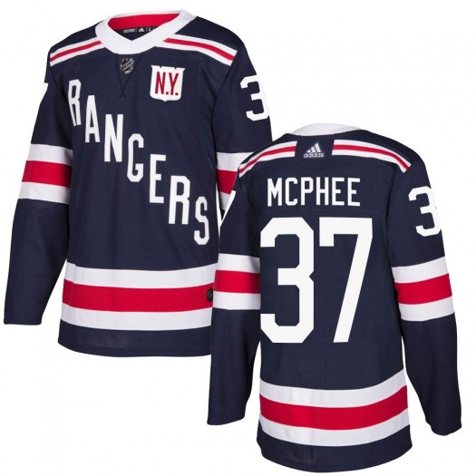 George Mcphee New York Rangers Youth Adidas Authentic Navy Blue 2018 Winter Classic Home Jersey