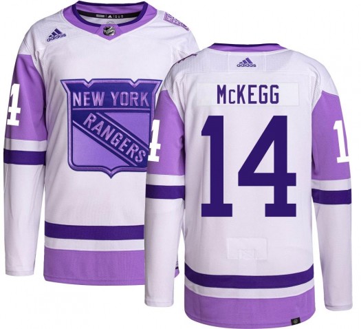 Greg McKegg New York Rangers Youth Adidas Authentic Hockey Fights Cancer Jersey