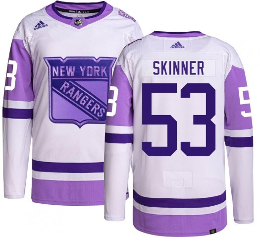 Hunter Skinner New York Rangers Men's Adidas Authentic Hockey Fights Cancer Jersey