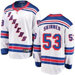 Hunter Skinner New York Rangers Men's Fanatics Branded White Breakaway Away Jersey