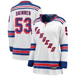 Hunter Skinner New York Rangers Women's Fanatics Branded White Breakaway Away Jersey