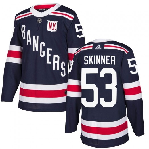Hunter Skinner New York Rangers Youth Adidas Authentic Navy Blue 2018 Winter Classic Home Jersey