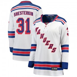 Igor Shesterkin New York Rangers Women's Fanatics Branded White Breakaway Away Jersey